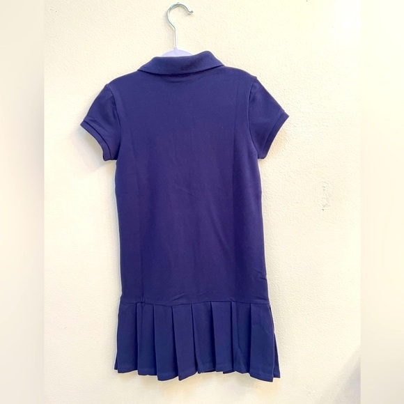 Polo Ralph Lauren Pleated Cotton Polo Navy Dress size 5&6 - Picture 5 of 8